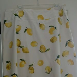 Rafaela Lemon Print Skirt